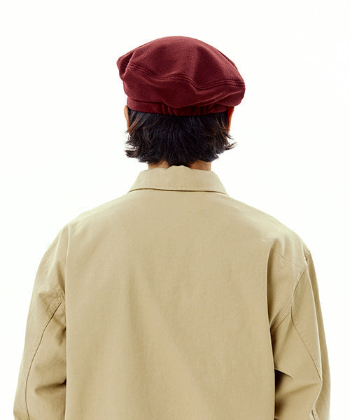 FLEECED BERET (BURGUNDY)