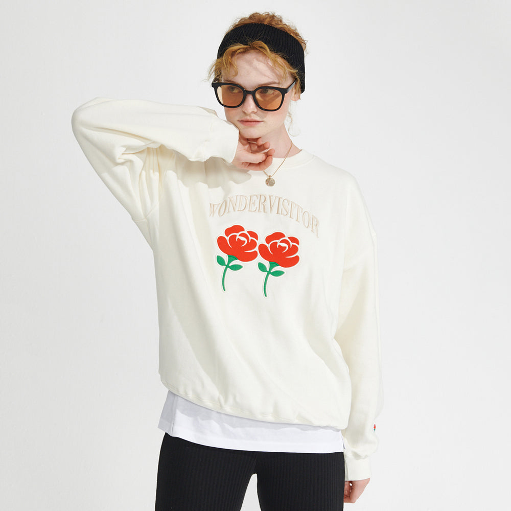 Logo applique Sweatshirt [Ivory]