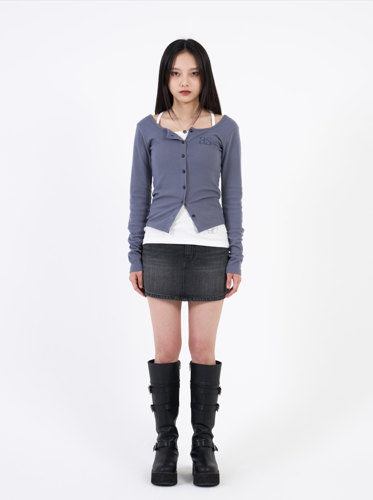 SICILY BUTTON CARDIGAN / BLUE