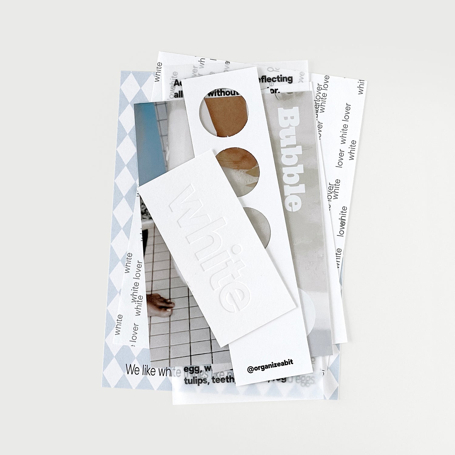 oab tone pack white / scrap sticker set