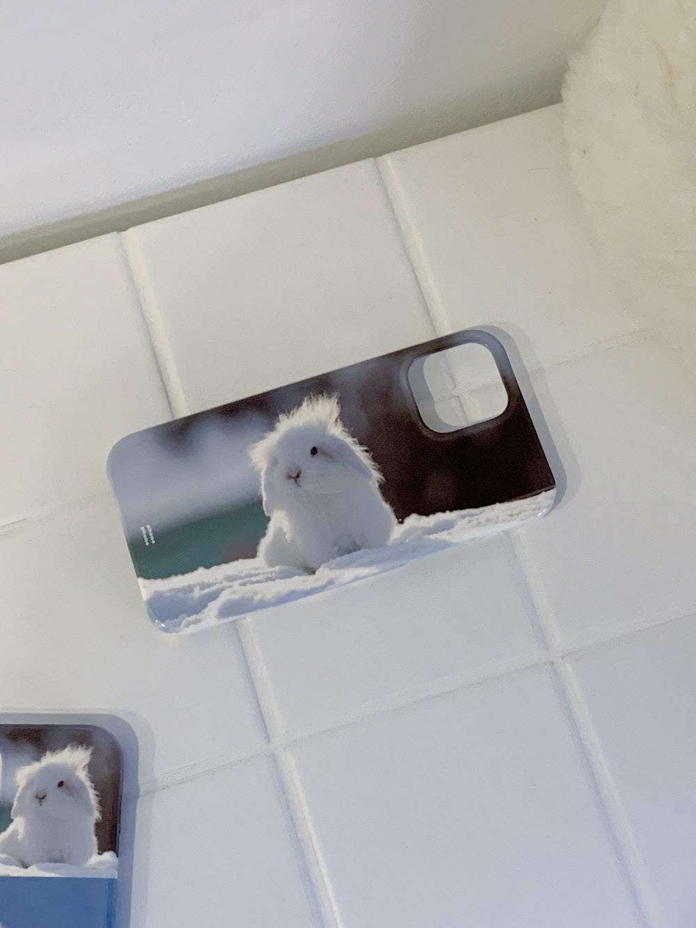 WHITE BUNNY PHONE CASE (HARD)