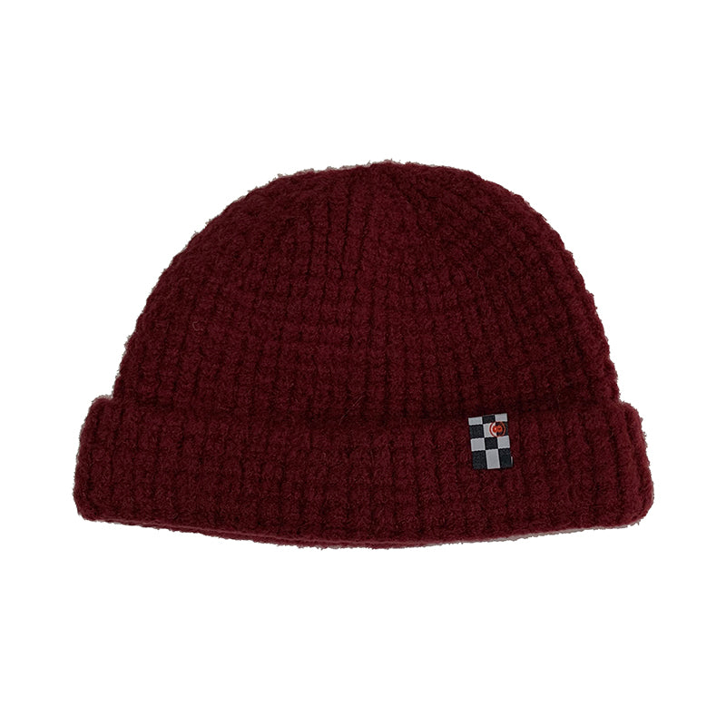 WOOL WAFFLE BEANIE WINE