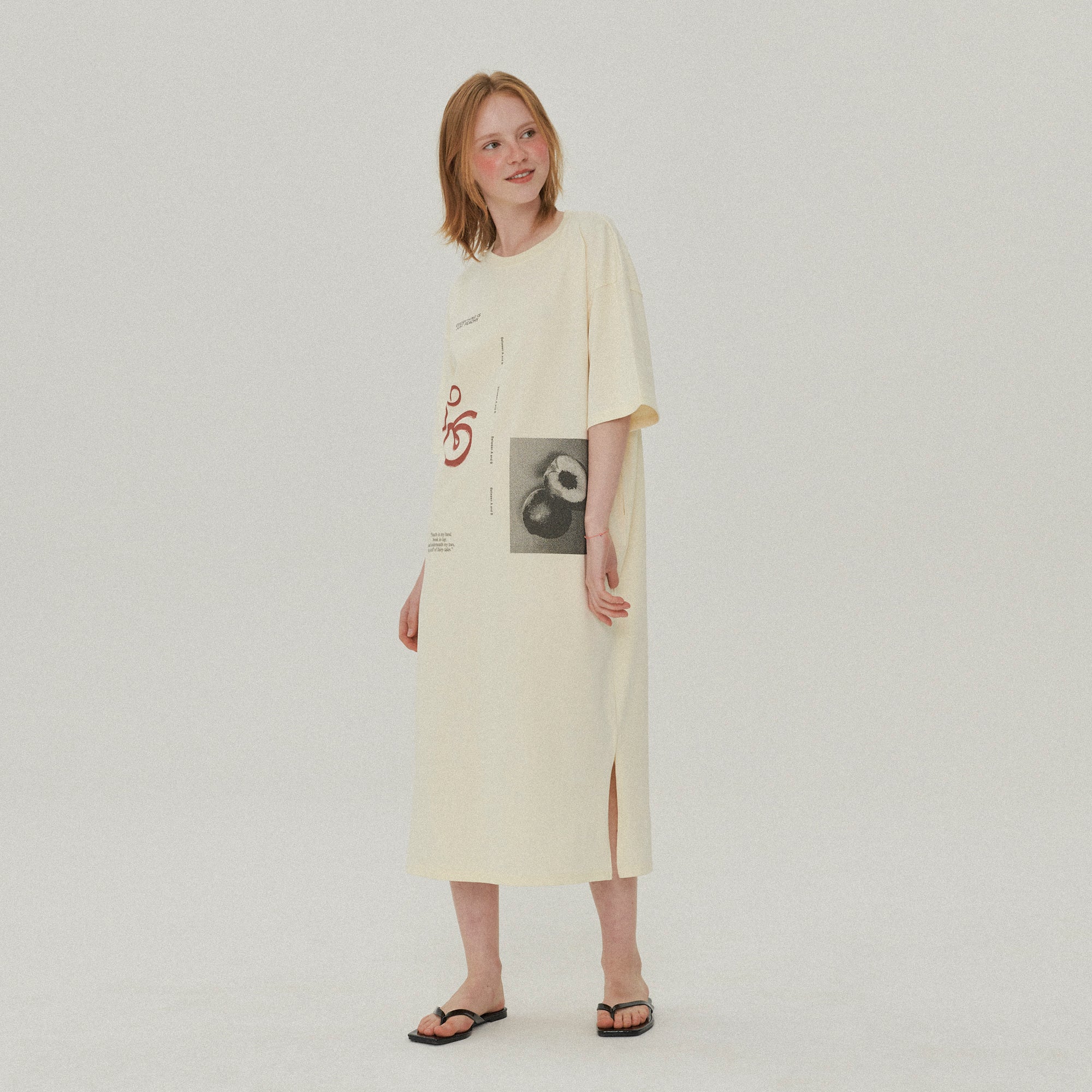 GRAPHIC JERSEY MAXI DRESS_CREAM