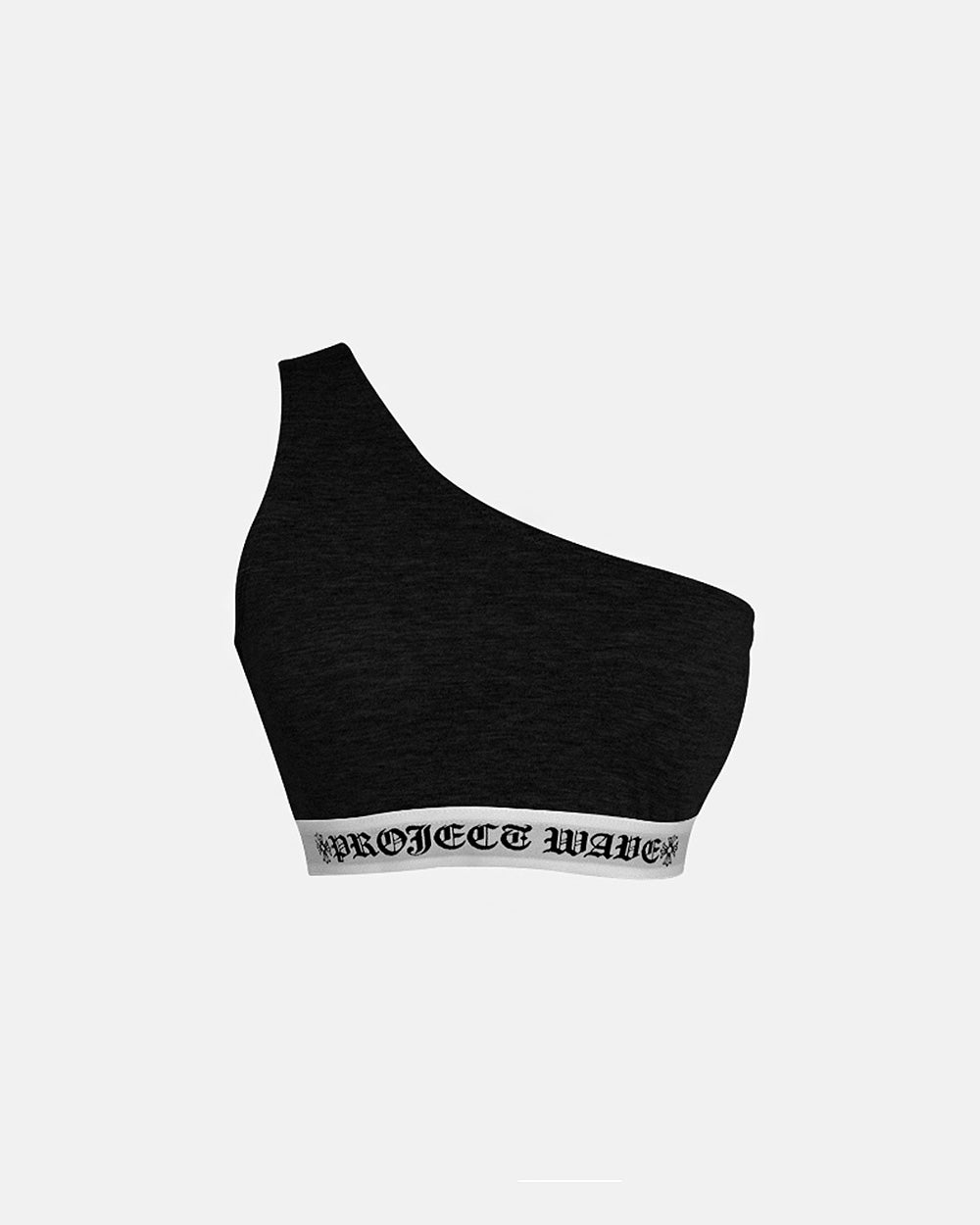 New lettering unbalanced bra top