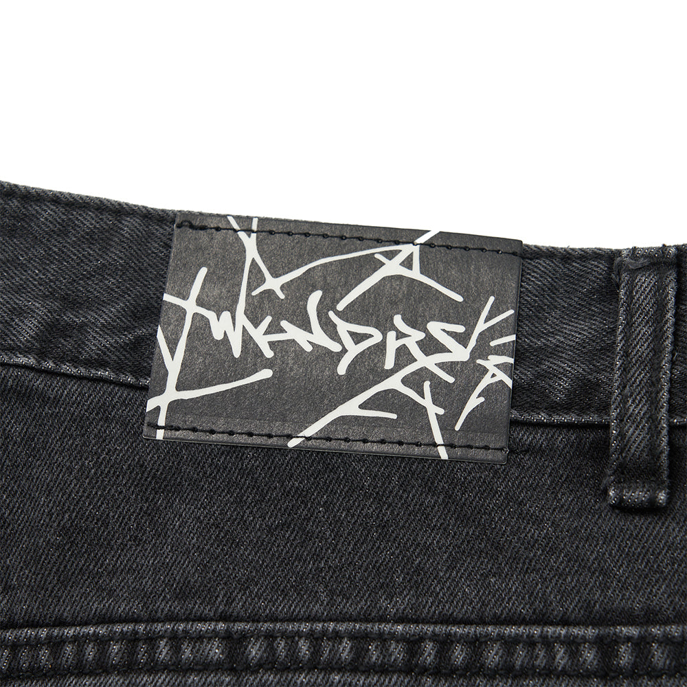 SKULL WASHED PANTS (BLACK.D)