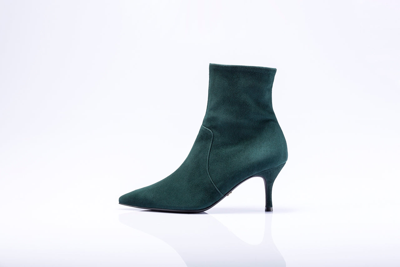 Socks Boots_Dark Green Suede