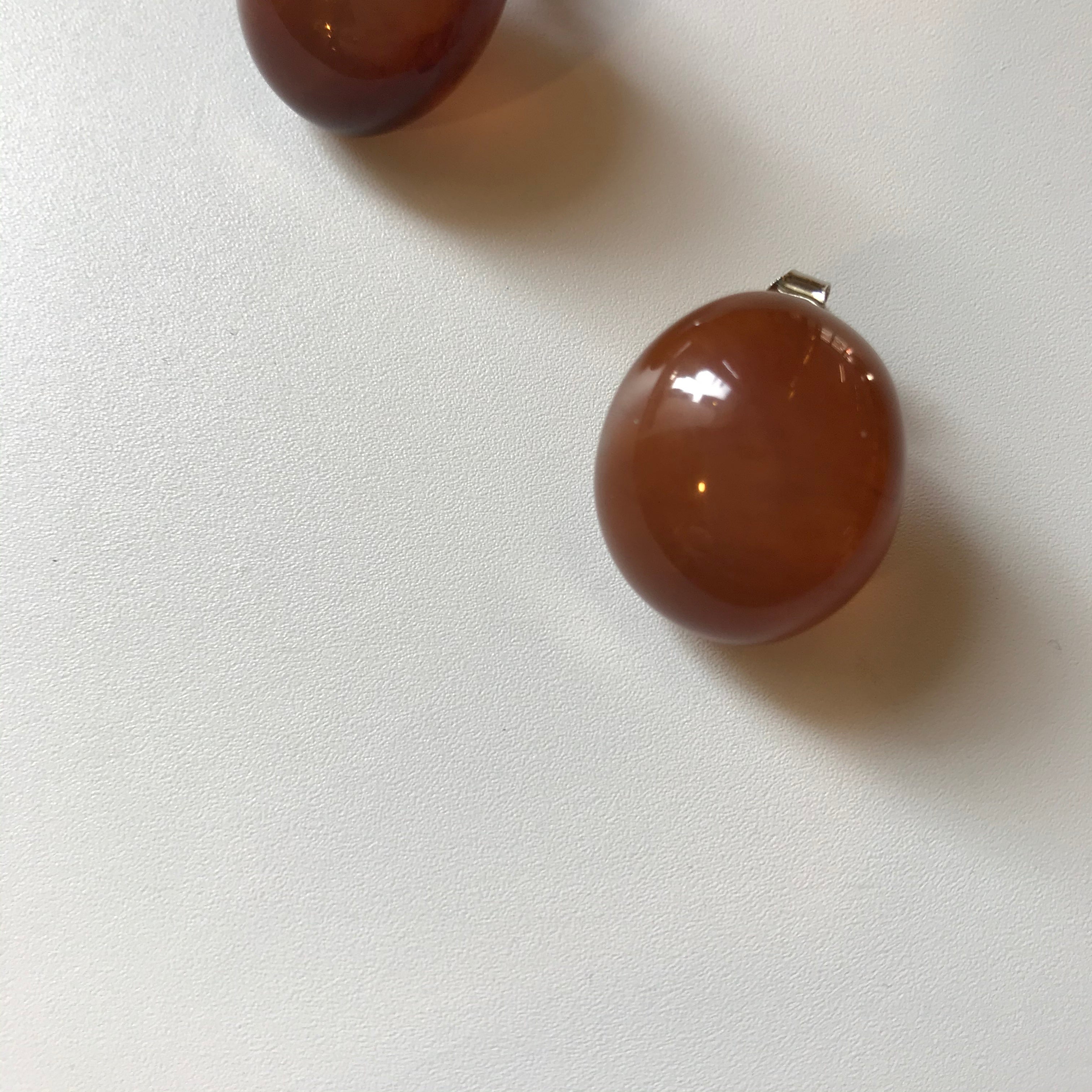 Formica Pebble earring  [Brown]