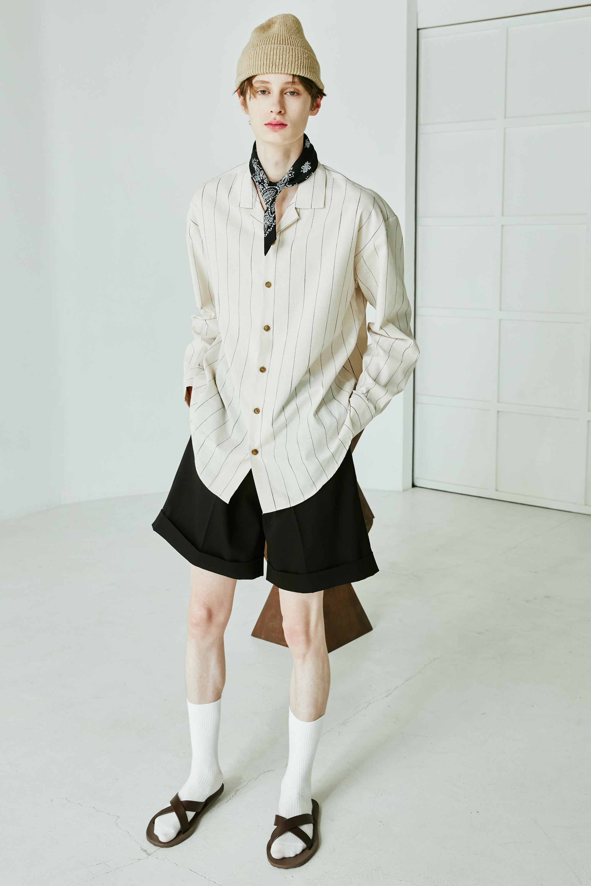 CLEAR STRIPE LINEN SHIRT