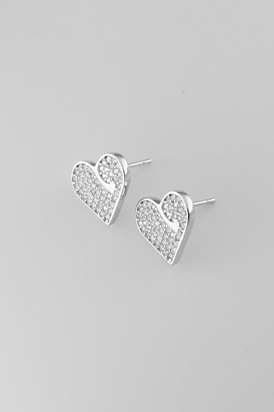 Cubic heart symbol earring 