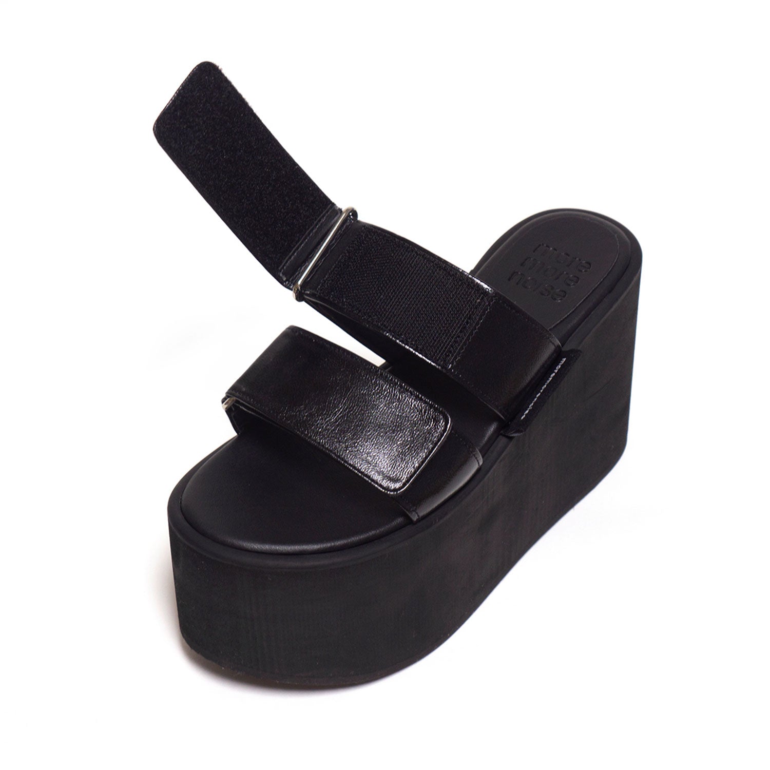 M2101 VELCRO PLATFORM SLIDES BLACK