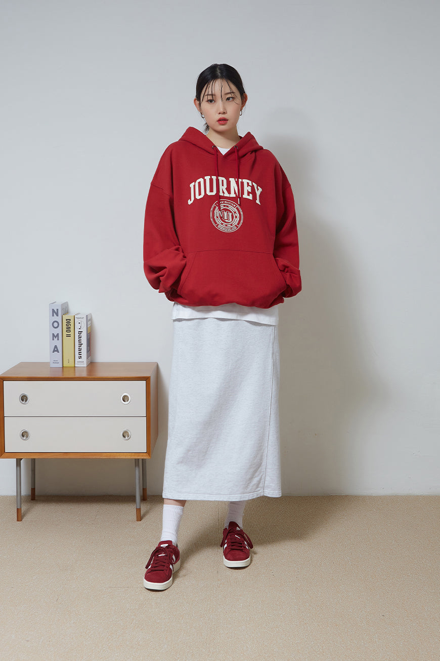 Golden Emblem Hoodie (Deep Red)