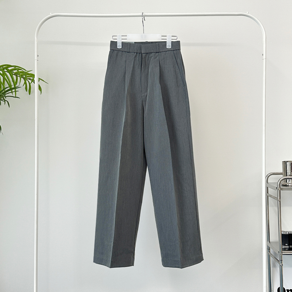 High waist tuck wide slacks