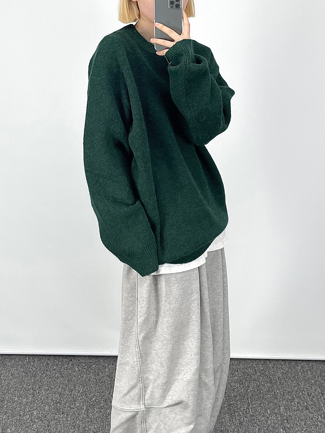 wool knit sweatshirt