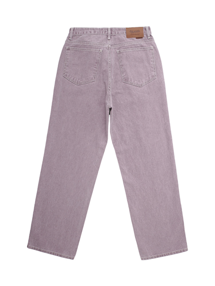 M188 PIGMENT WIDE DENIM PANTS_PURPLE