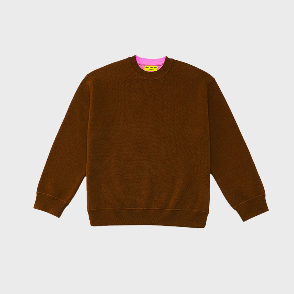 DOUBLE SIDED SWEAT_BROWN&PINK