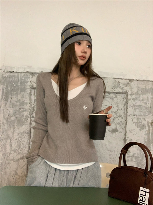 Double layered standard fit knit