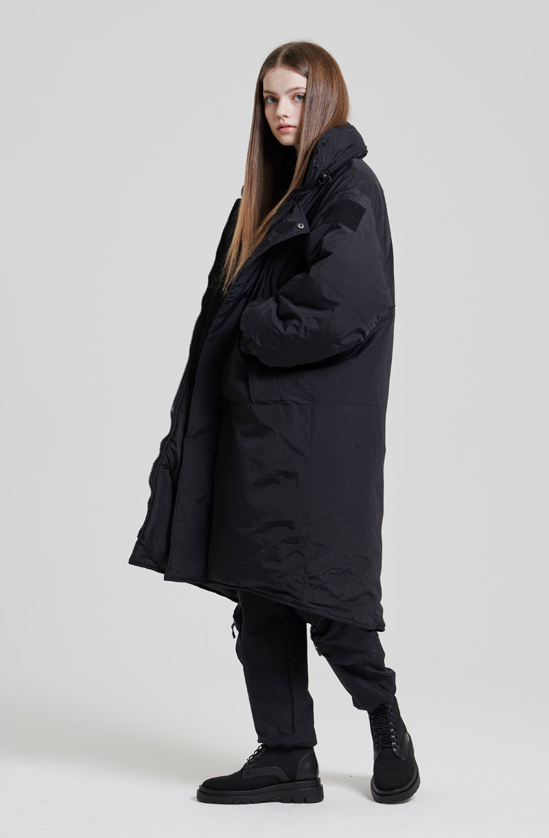 MOSS 2 HIGH-NECK HOOD PARKA [BLACK]