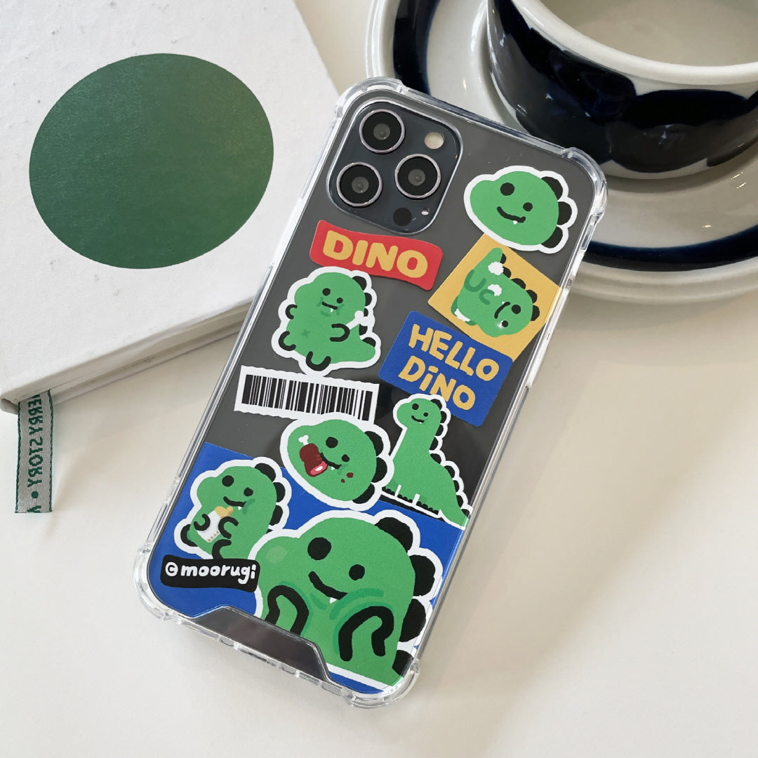 Dino sticker Jellyhard Case