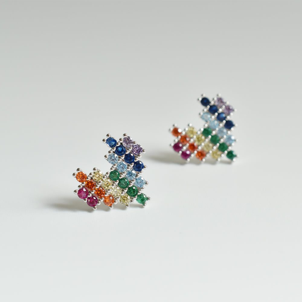 RAINBOW HEART EARRINGS