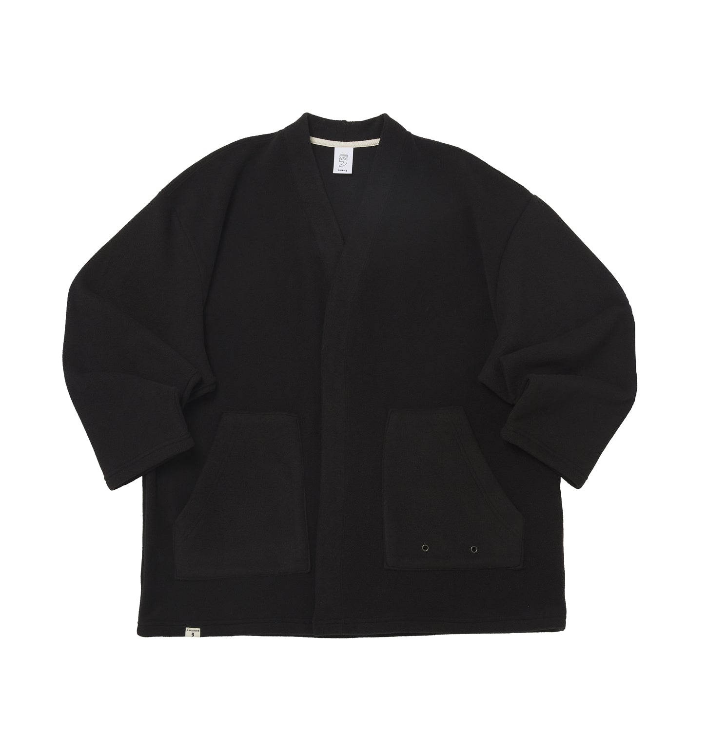 WARM-FLEECE HERITAGE CARDIGAN (Black)