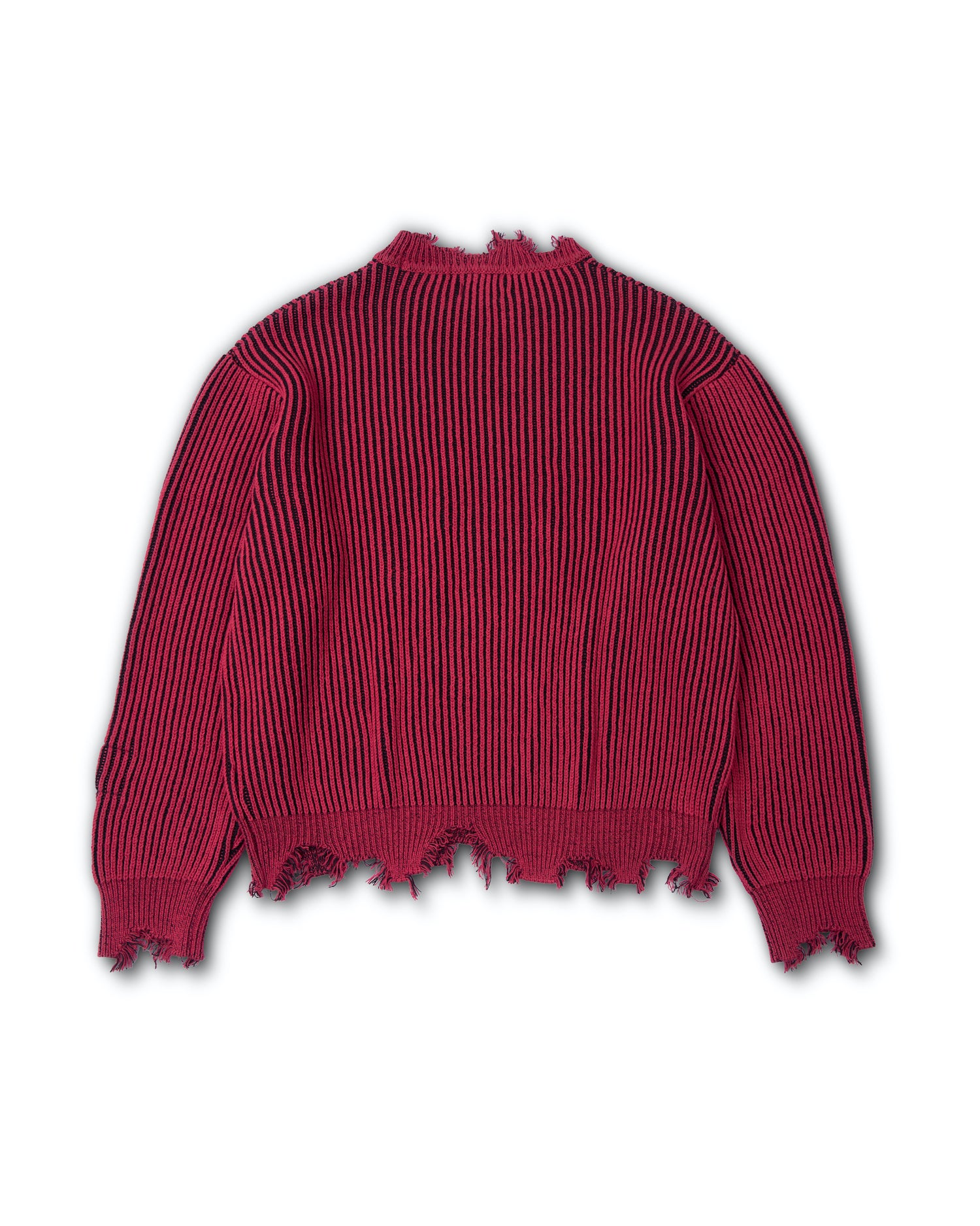 BR DISTRESSED RIB KNIT SWEATER