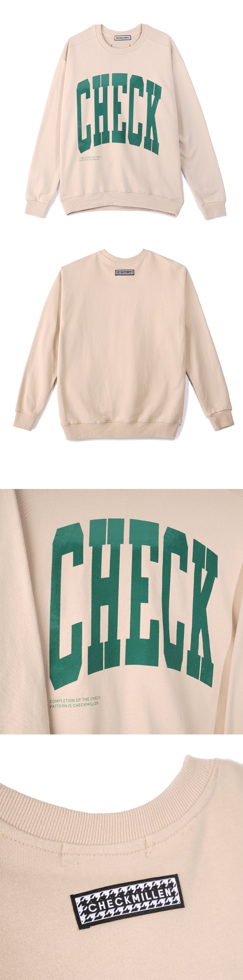 CHECK SWEATSHIRT (BEIGE)