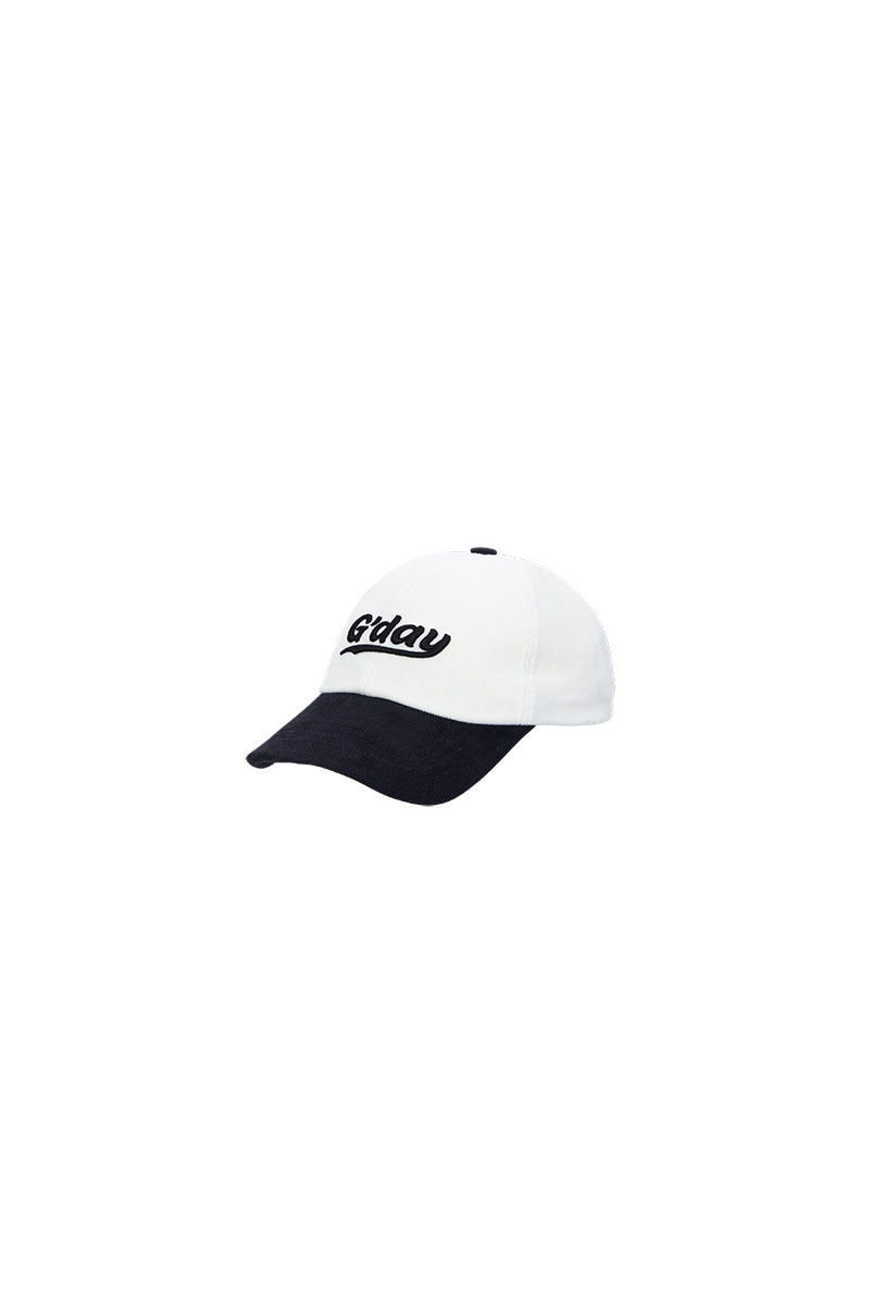 G'day coduroy ballcap(white