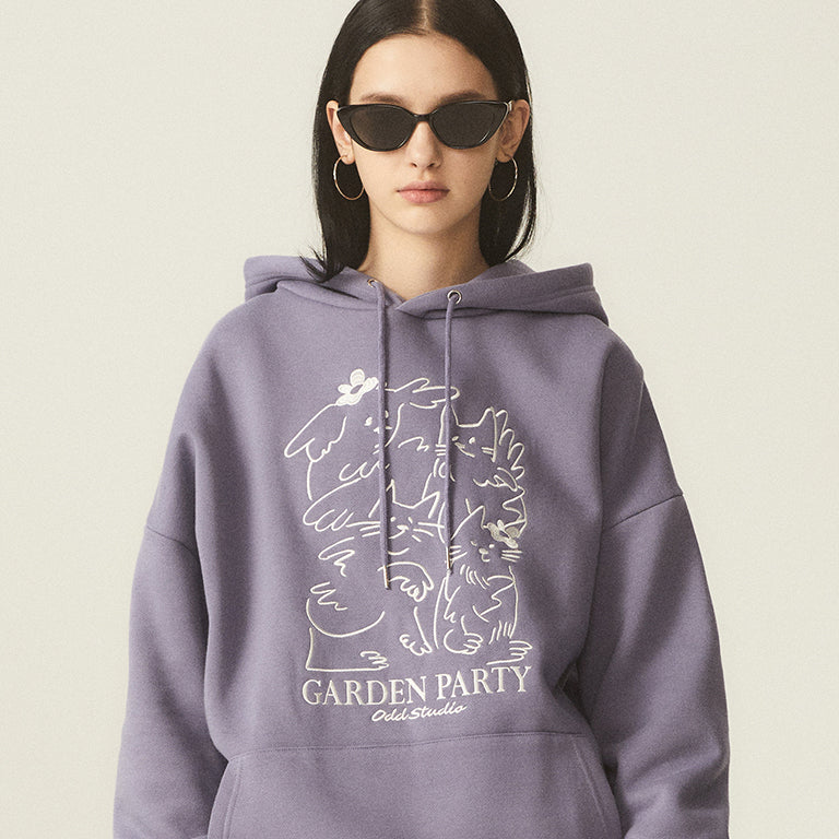 GARDEN PARTY DRAWING OVERFIT HOODIE - 6COLOR