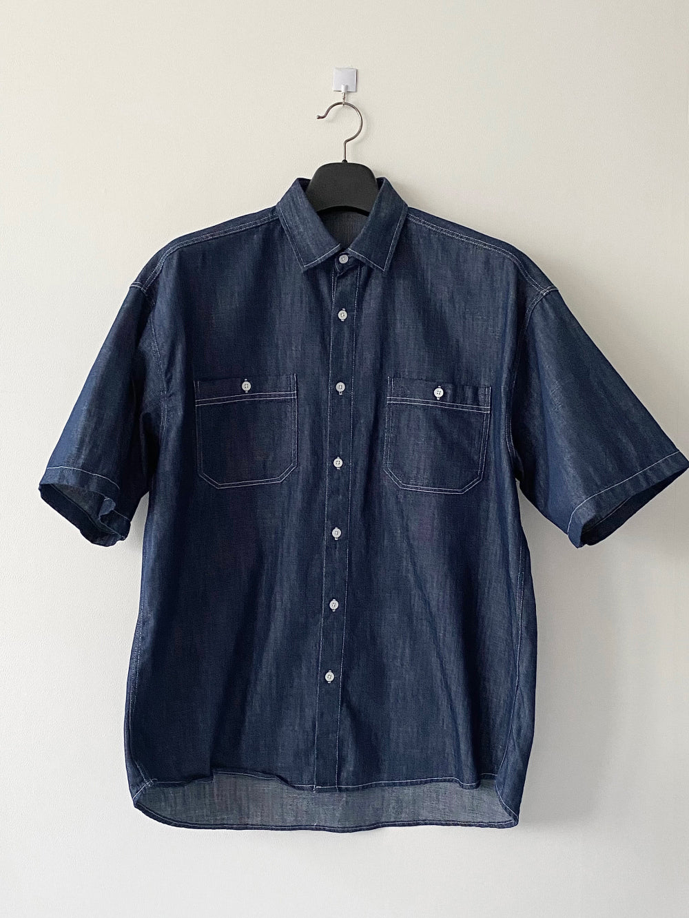 Modern denim set up half shirts