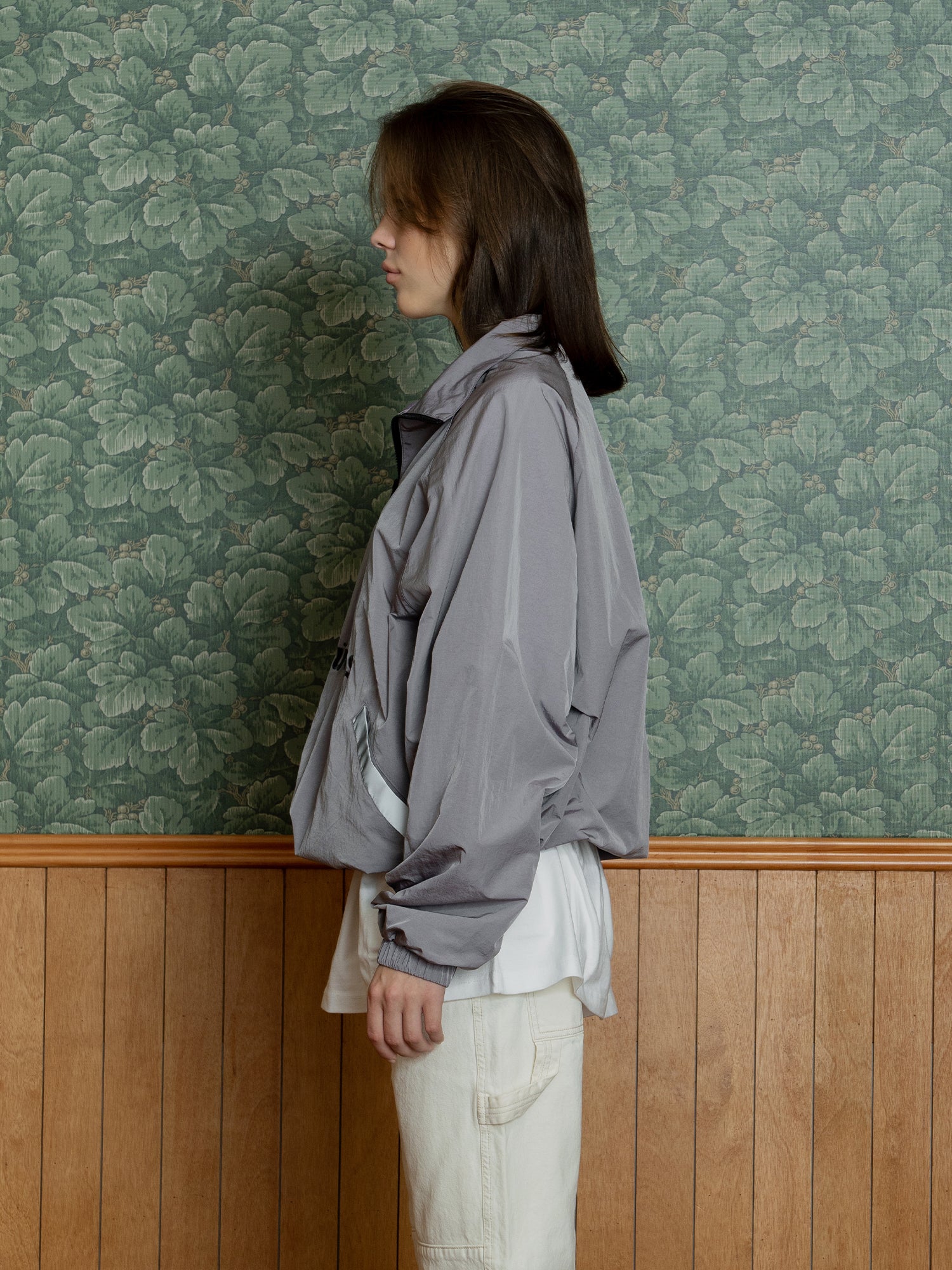 Half zip Windbreaker_Misty Lilac