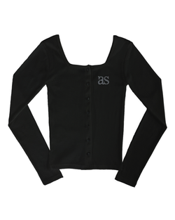 SICILY BUTTON CARDIGAN / BLACK