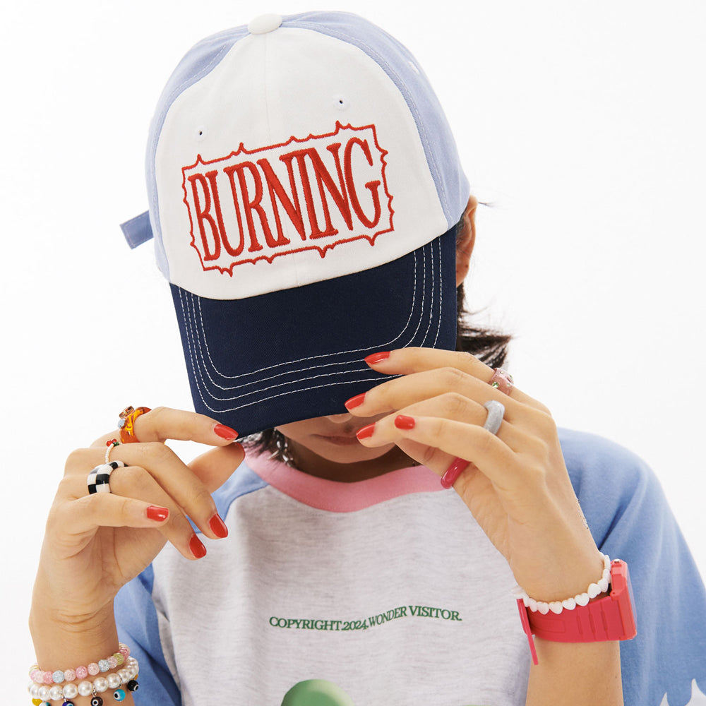 BURNING ball-cap [Navy]