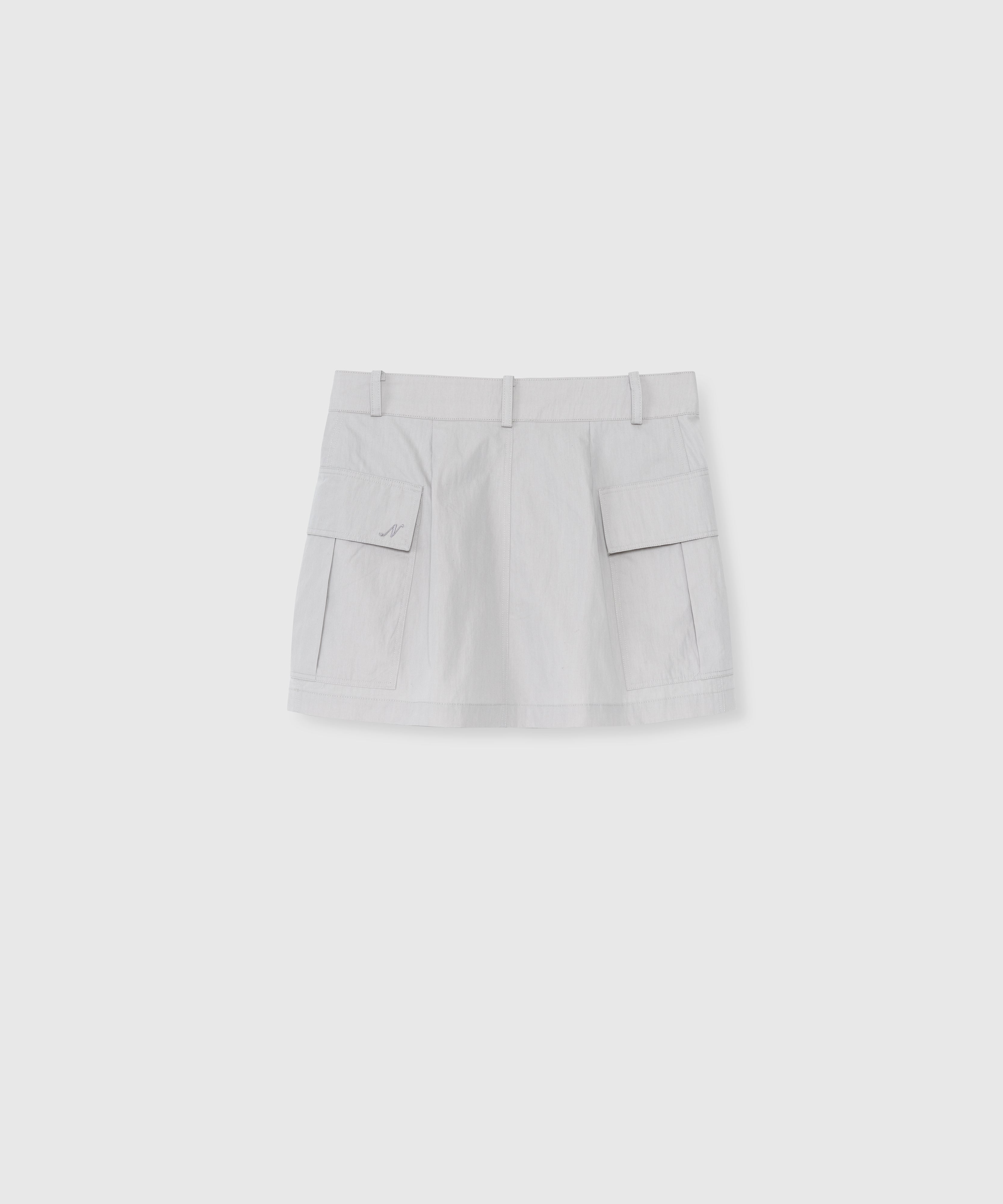 CARGO SKIRT_LIGHT GRAY