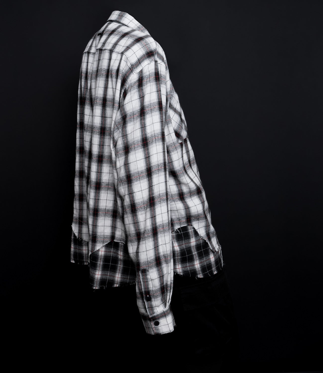 BBD Classic Logo Layered Check Shirt (White)