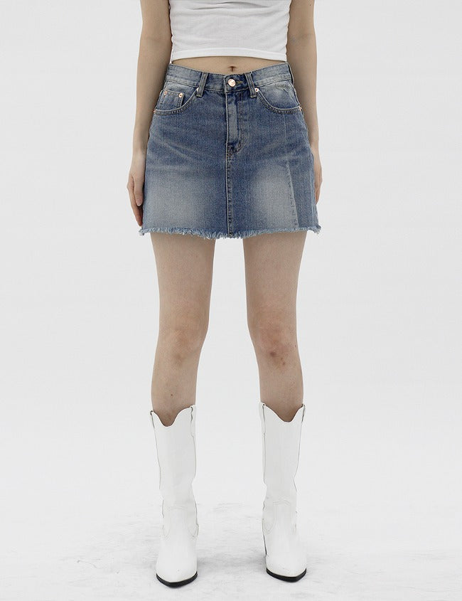 no.0010 Y2K Mini Denim Skirt