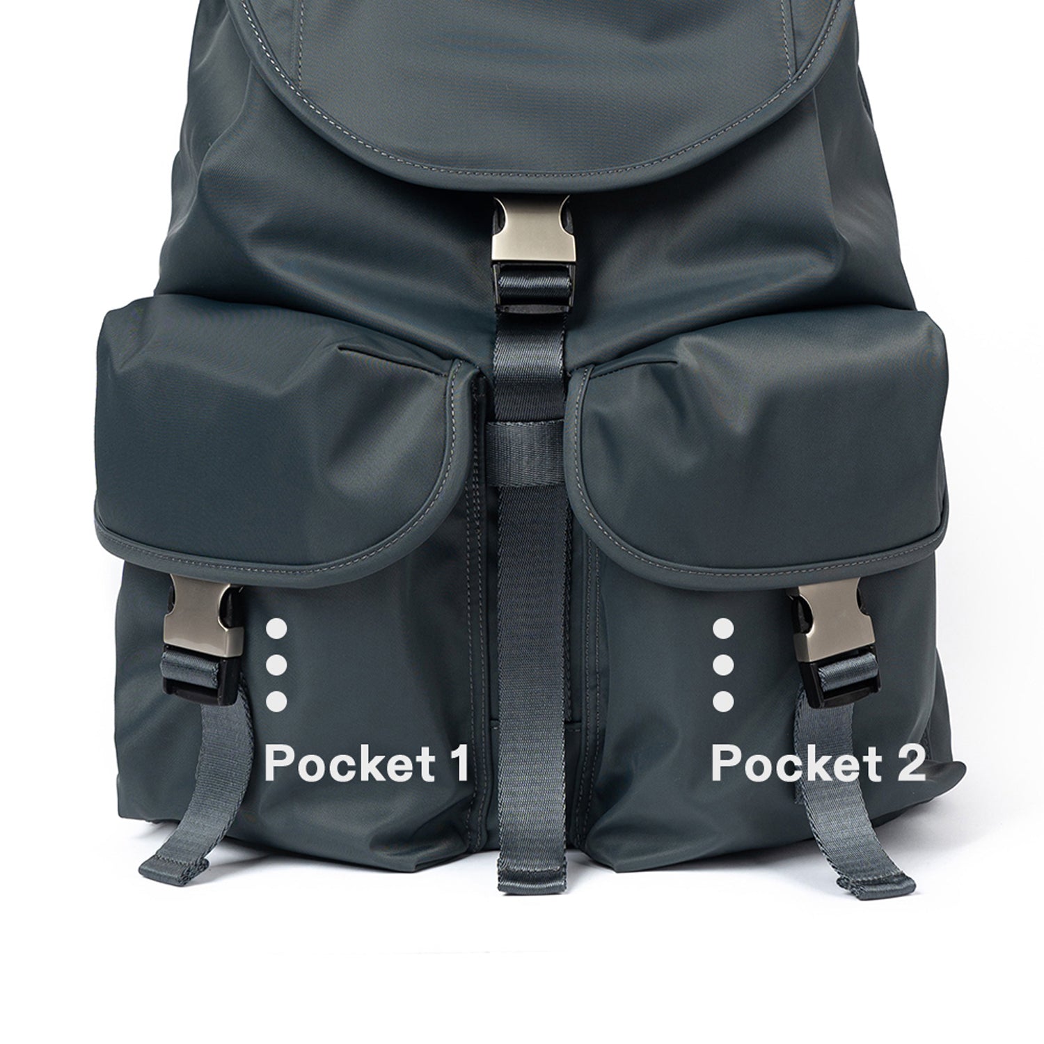 [After Pray Edition] 2-Pocket Nylon Cargo Rucksack (Grey)