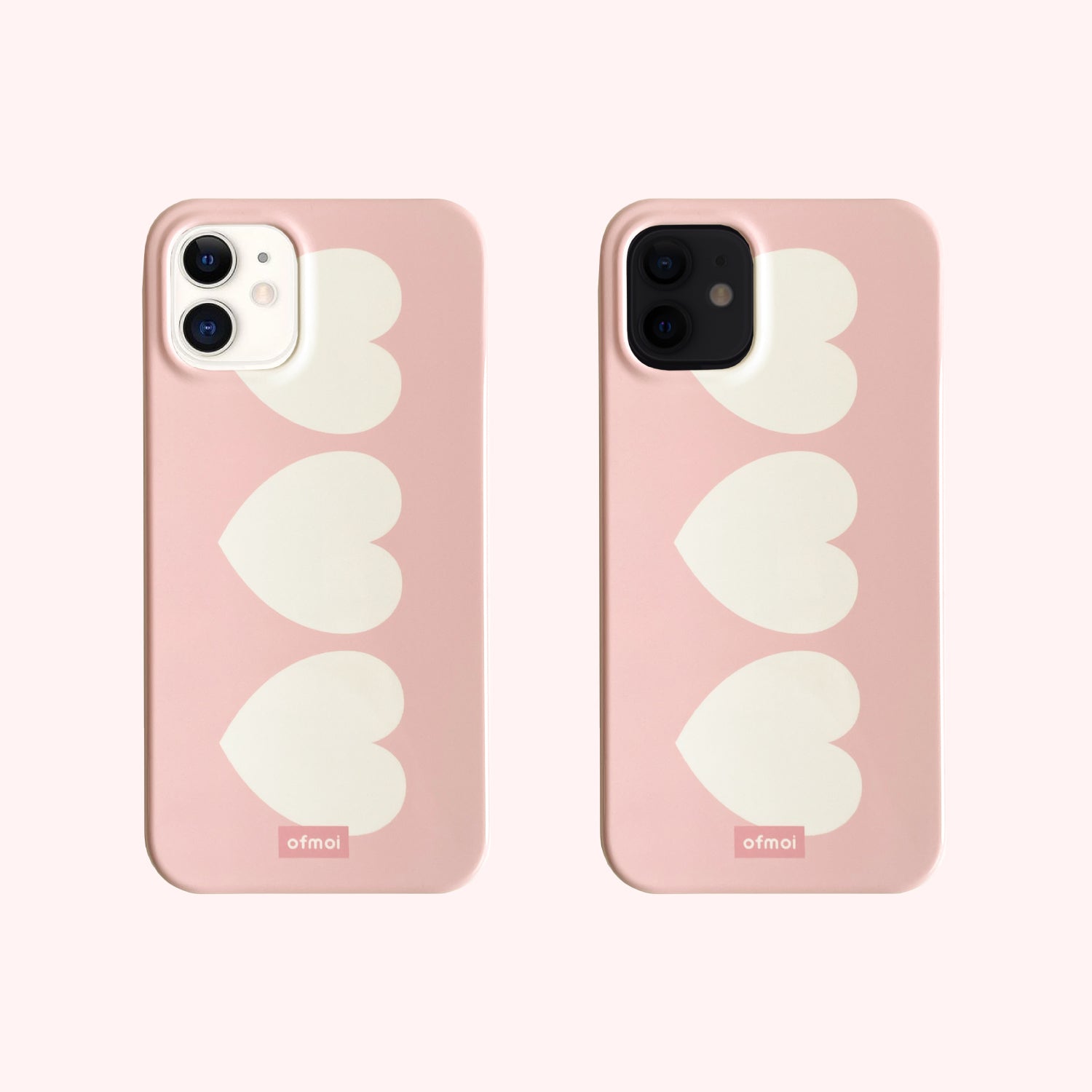 cutie heart hard glossy phone case