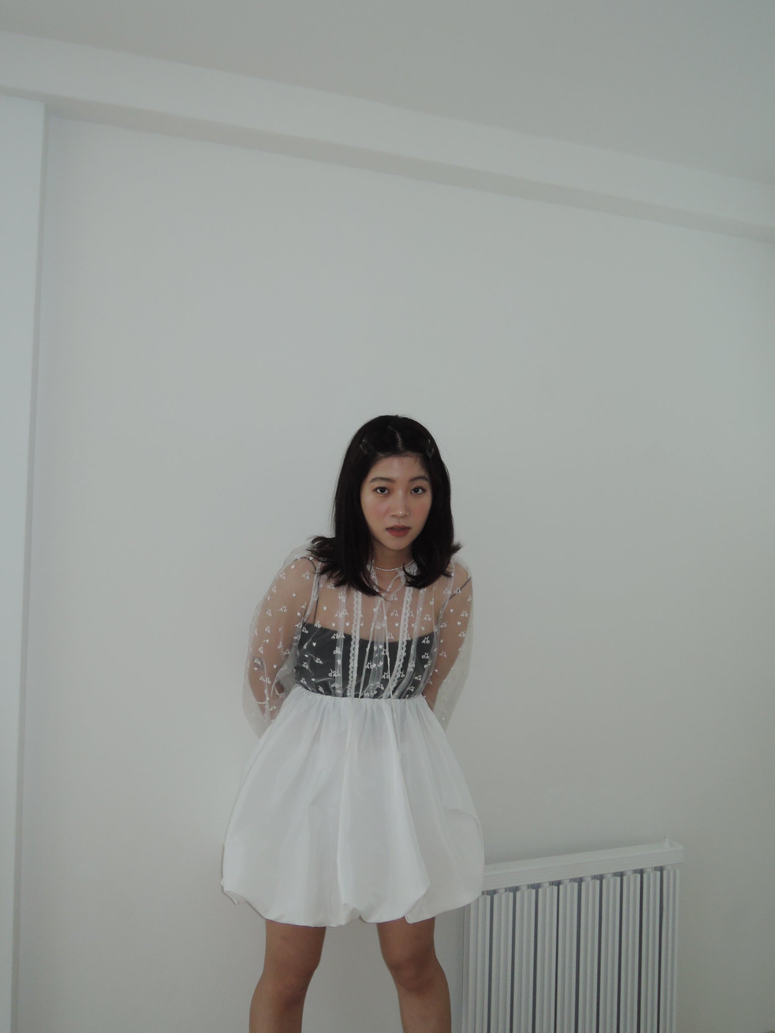 CLOUD TULLE DRESS _WHITE