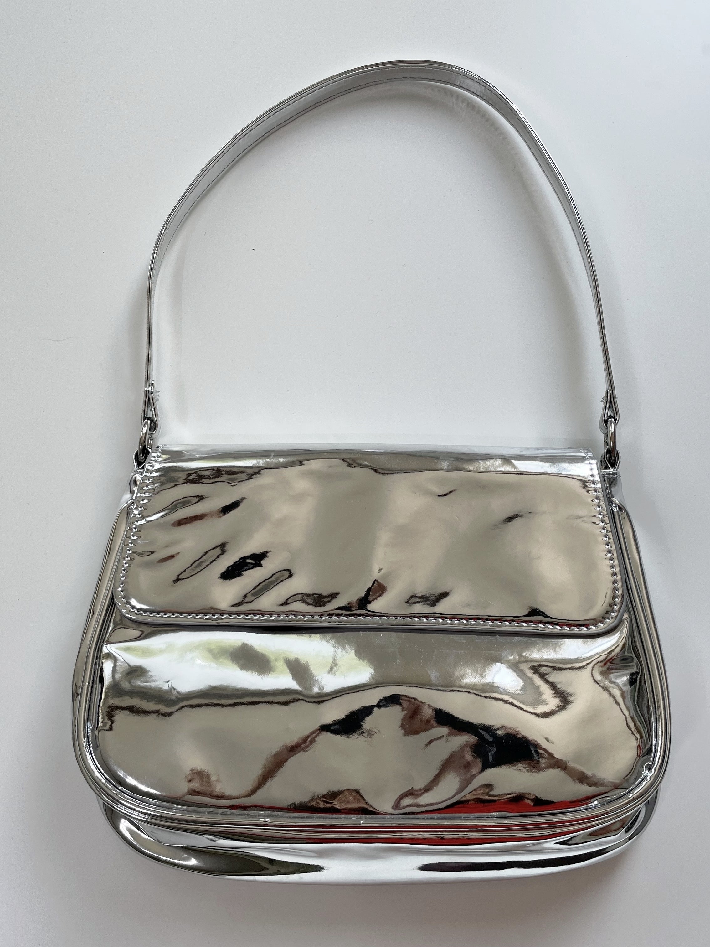 Unique silver shoulder bag 