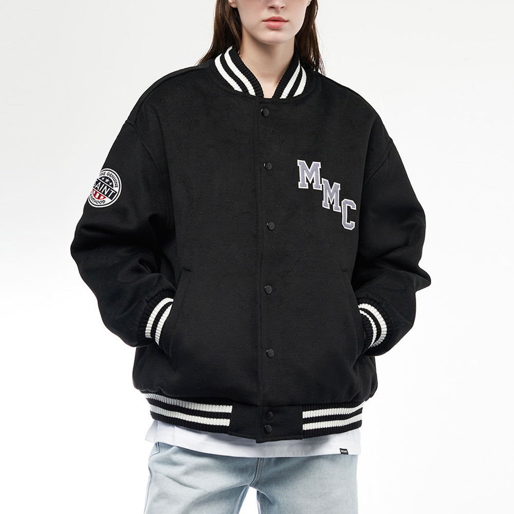 SP M.M.C LOGO STADIUM JAKET-BLACK