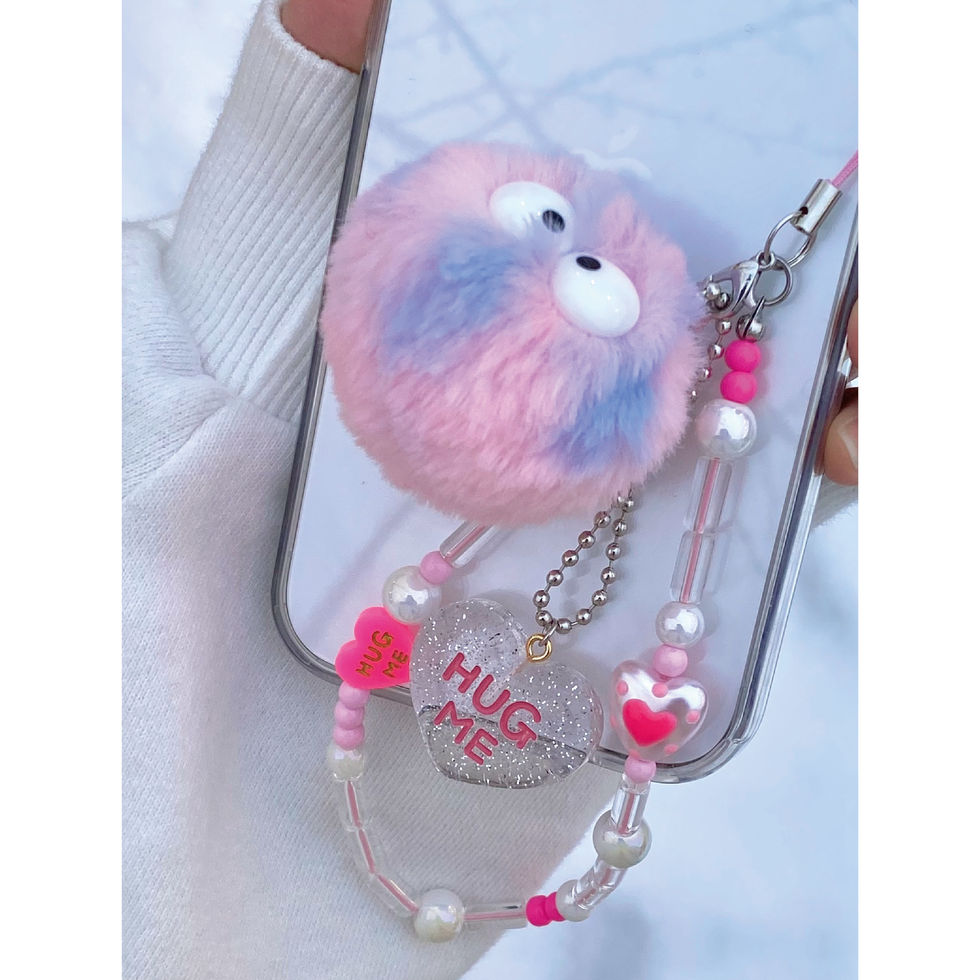 Hug Me biz phone strap keyring