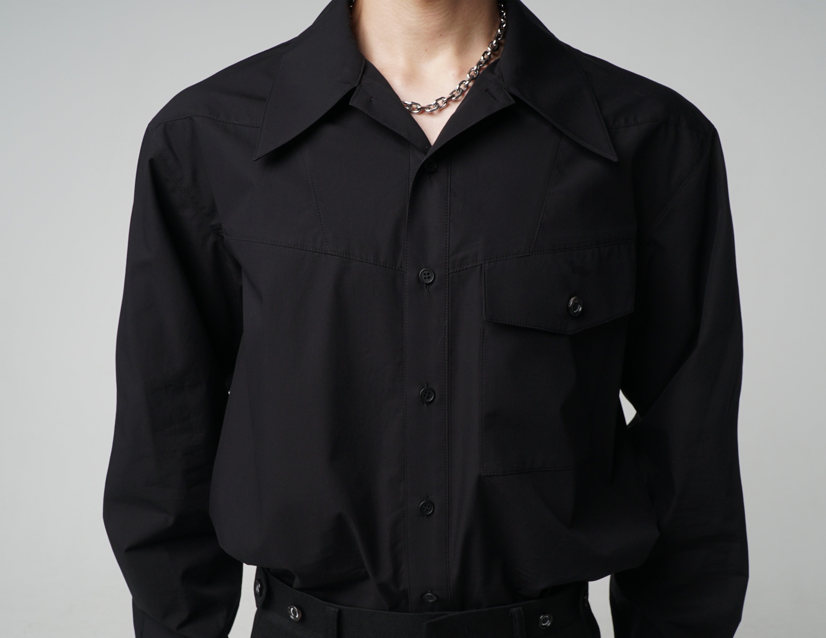 K.A.F PANEL SHIRT IN COTTON BK