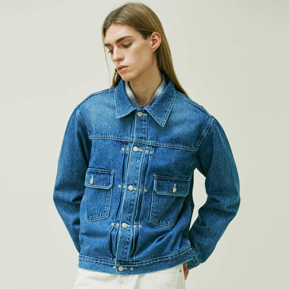 RIVETED 2ND TYPE DENIM JACKET BLUE