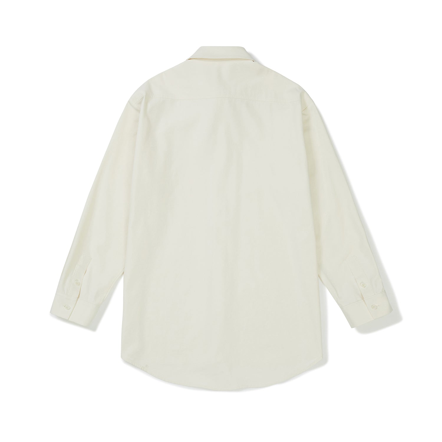 ソリッドオーバーフィットロングスリーブシャツ / Solid Overfit Long sleeve shirt [IVORY]