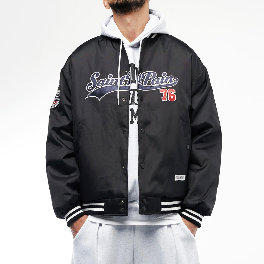 SP TEAM LOGO STADIUM JACKET-BLACK