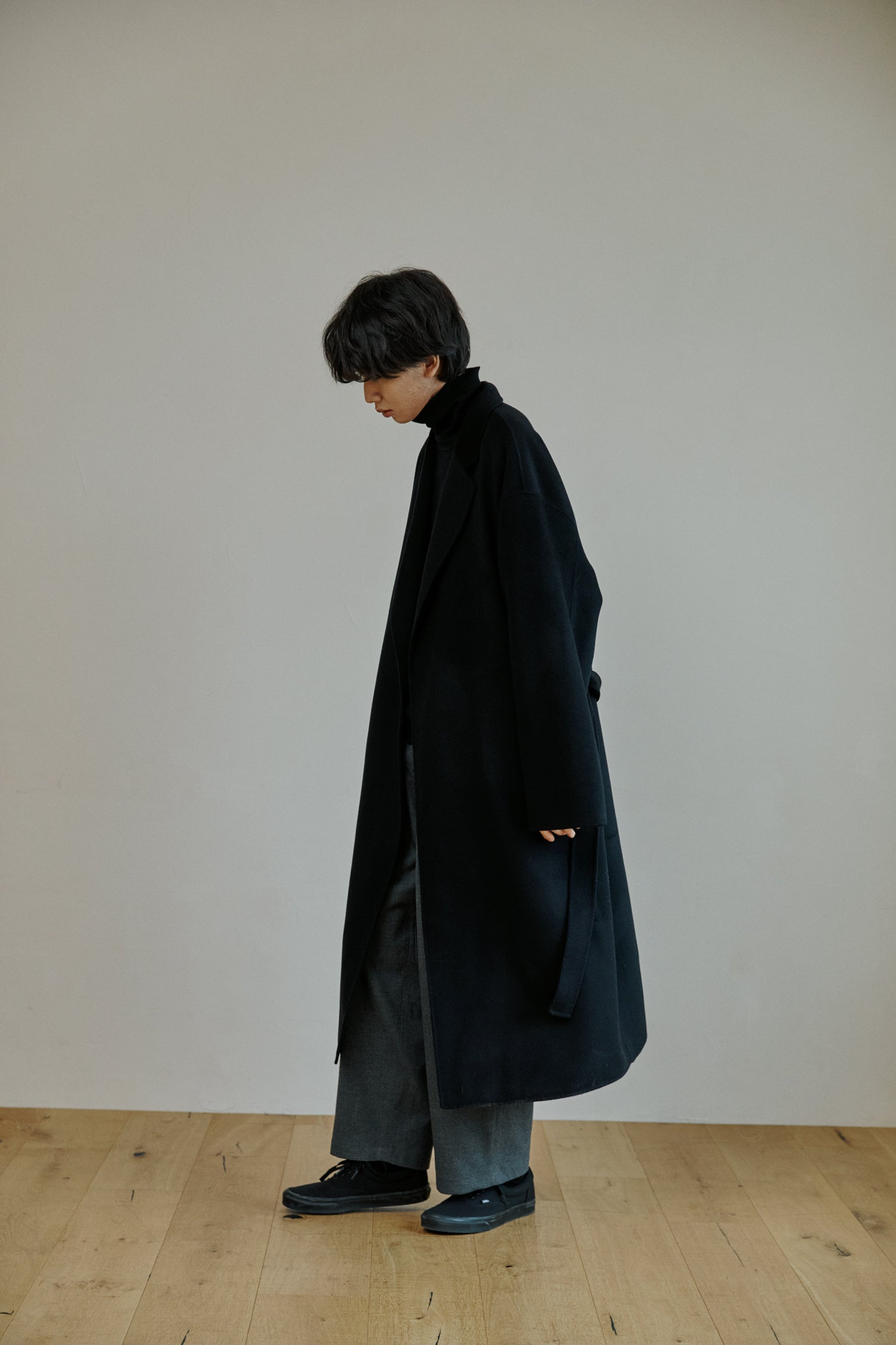 unisex handmade coat black