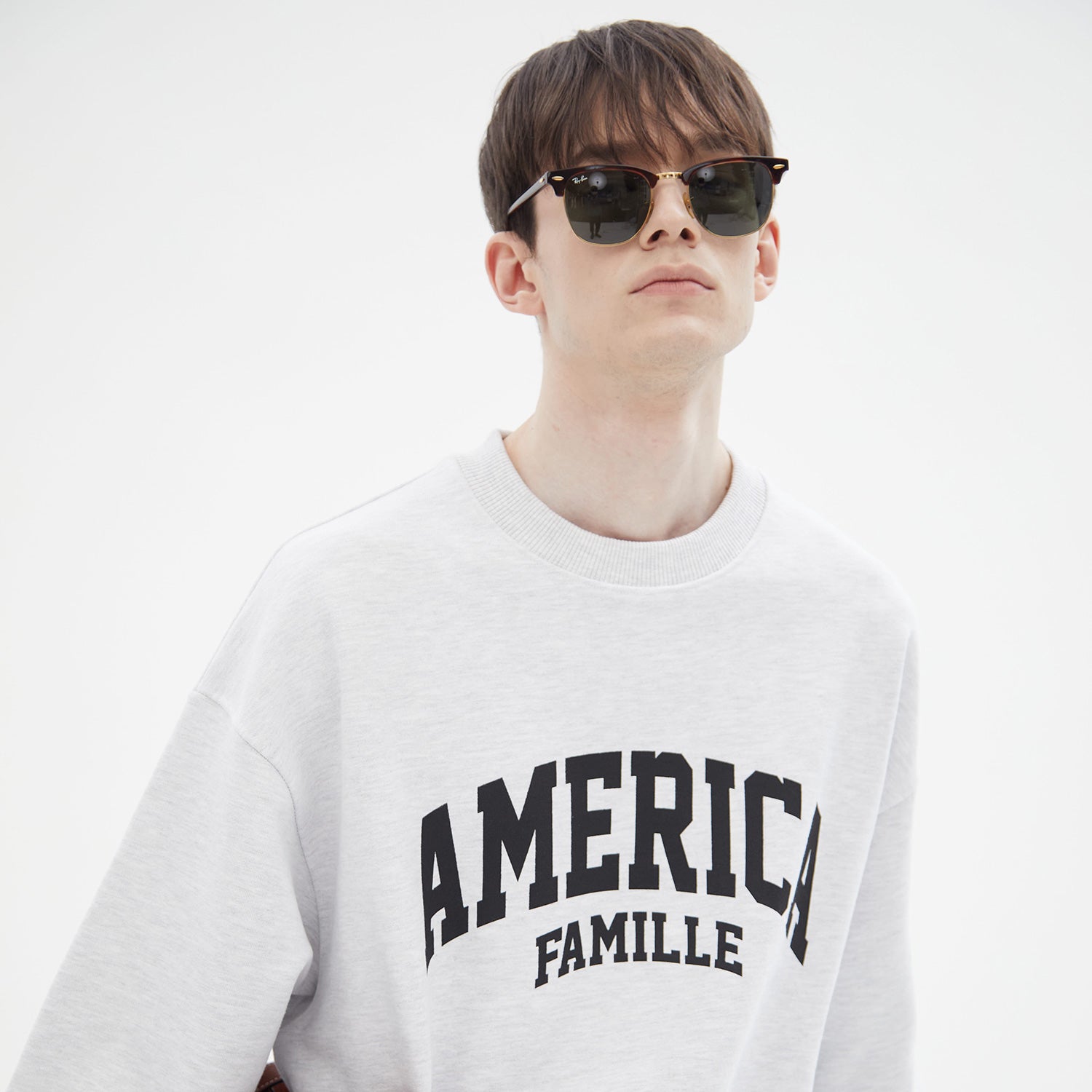 AMERICA LOGO SWEATSHIRT(GREY)