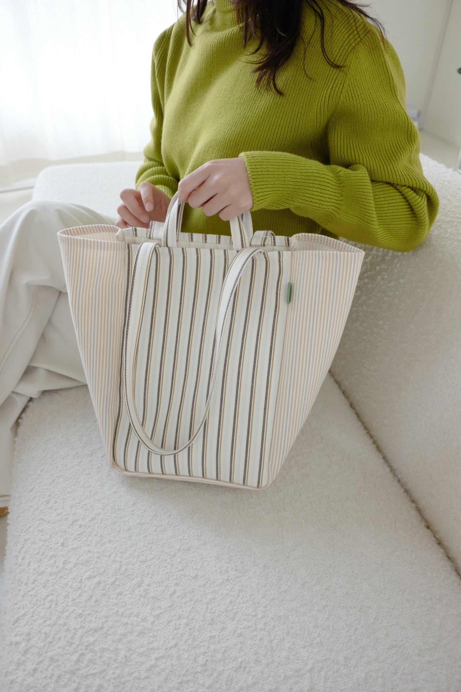 Double Stripe Bag (Beige)