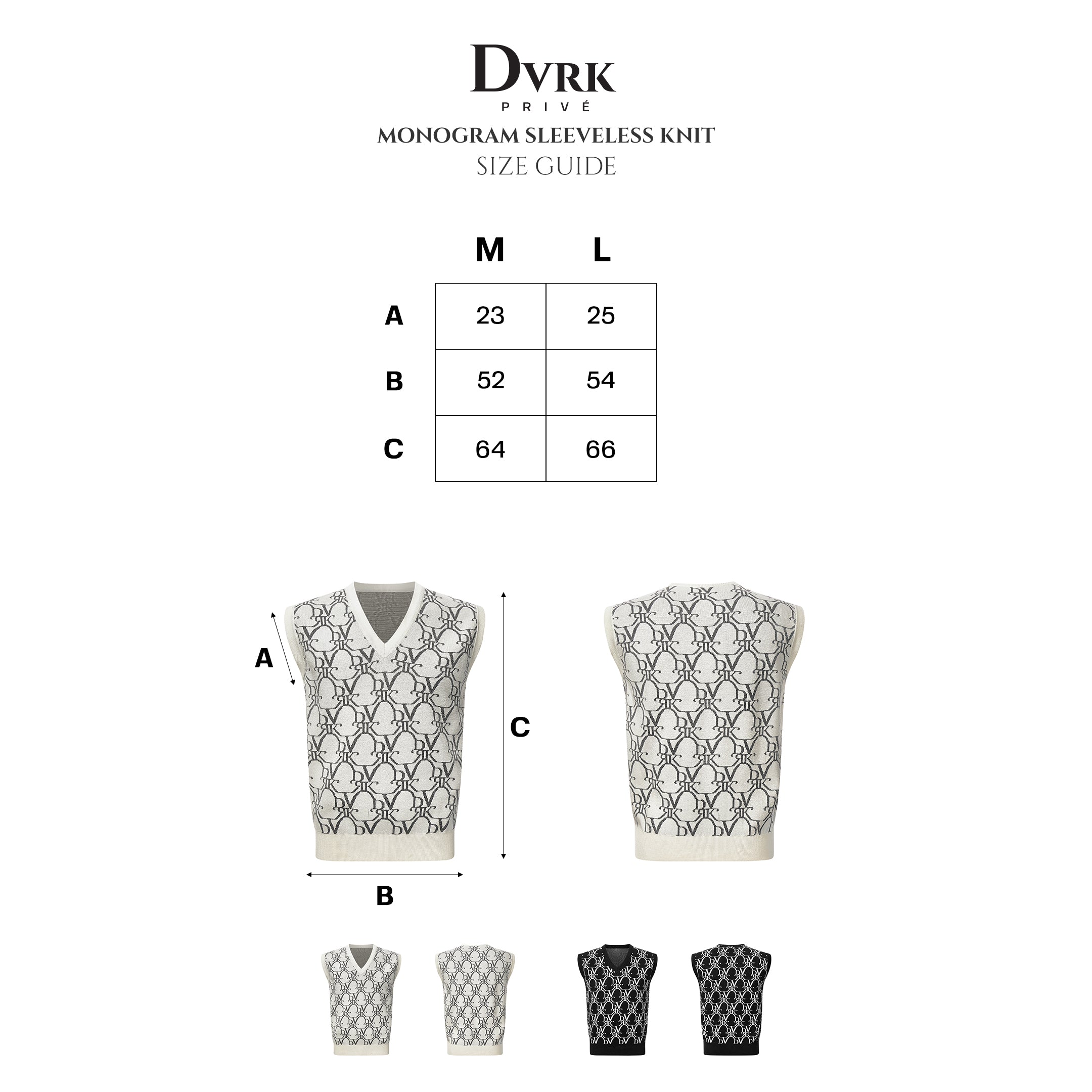 DVRK MONOGRAM SLEEVELESS KNIT - BLACK (MALE)