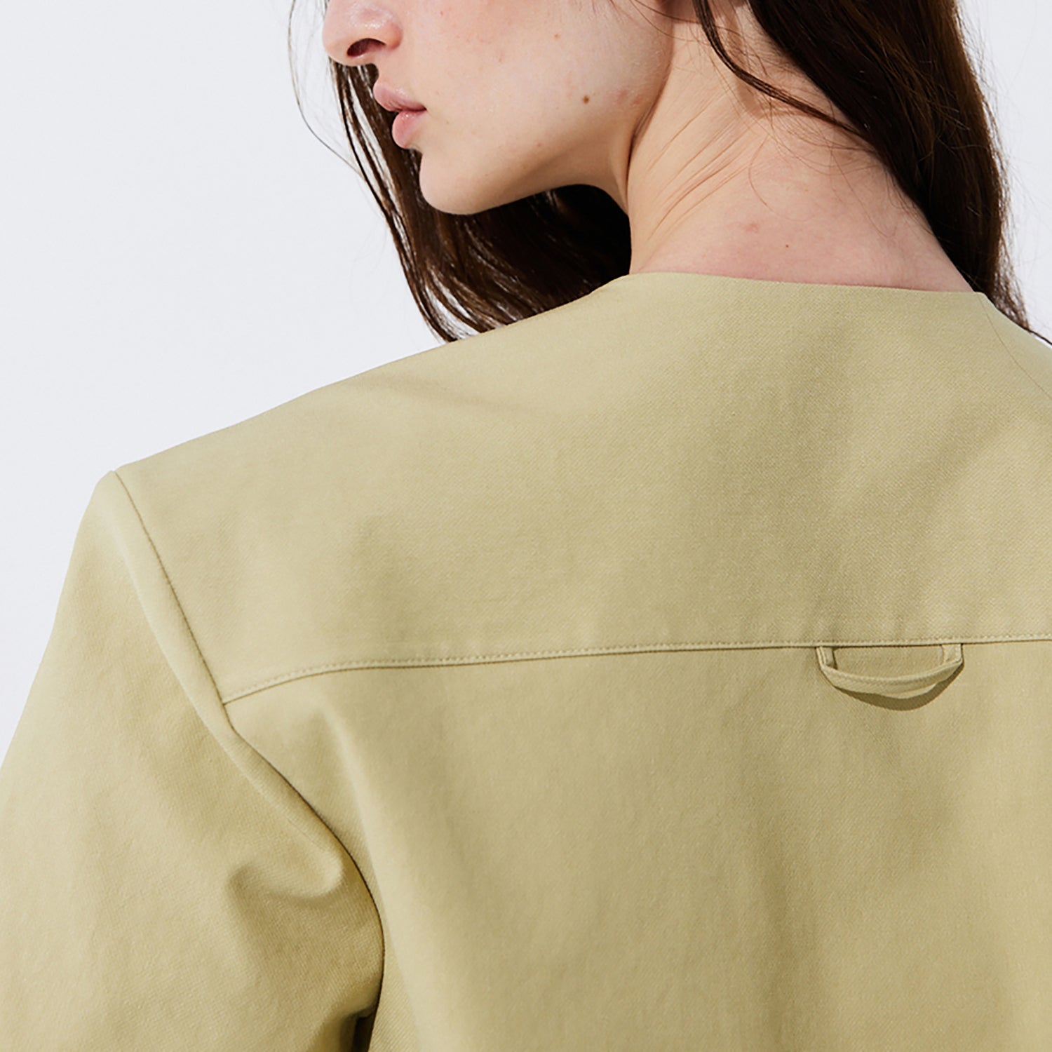 Layered Crop Jacket_Olive